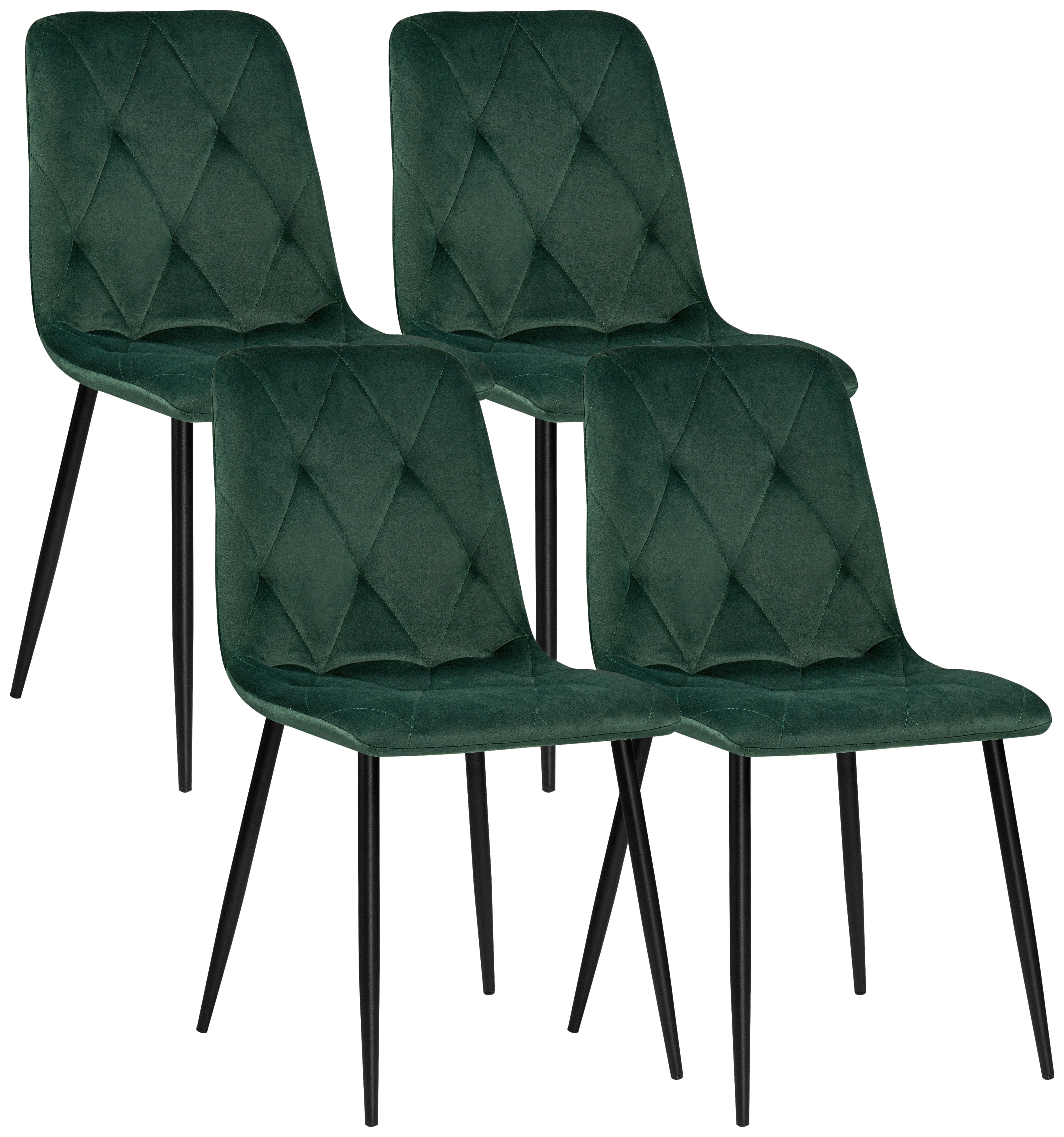 ZESTAW KRZESEŁ JIM    -BOXXX- - zielony/czarny, Design, metal/tkanina (43/84/56cm) - Boxxx