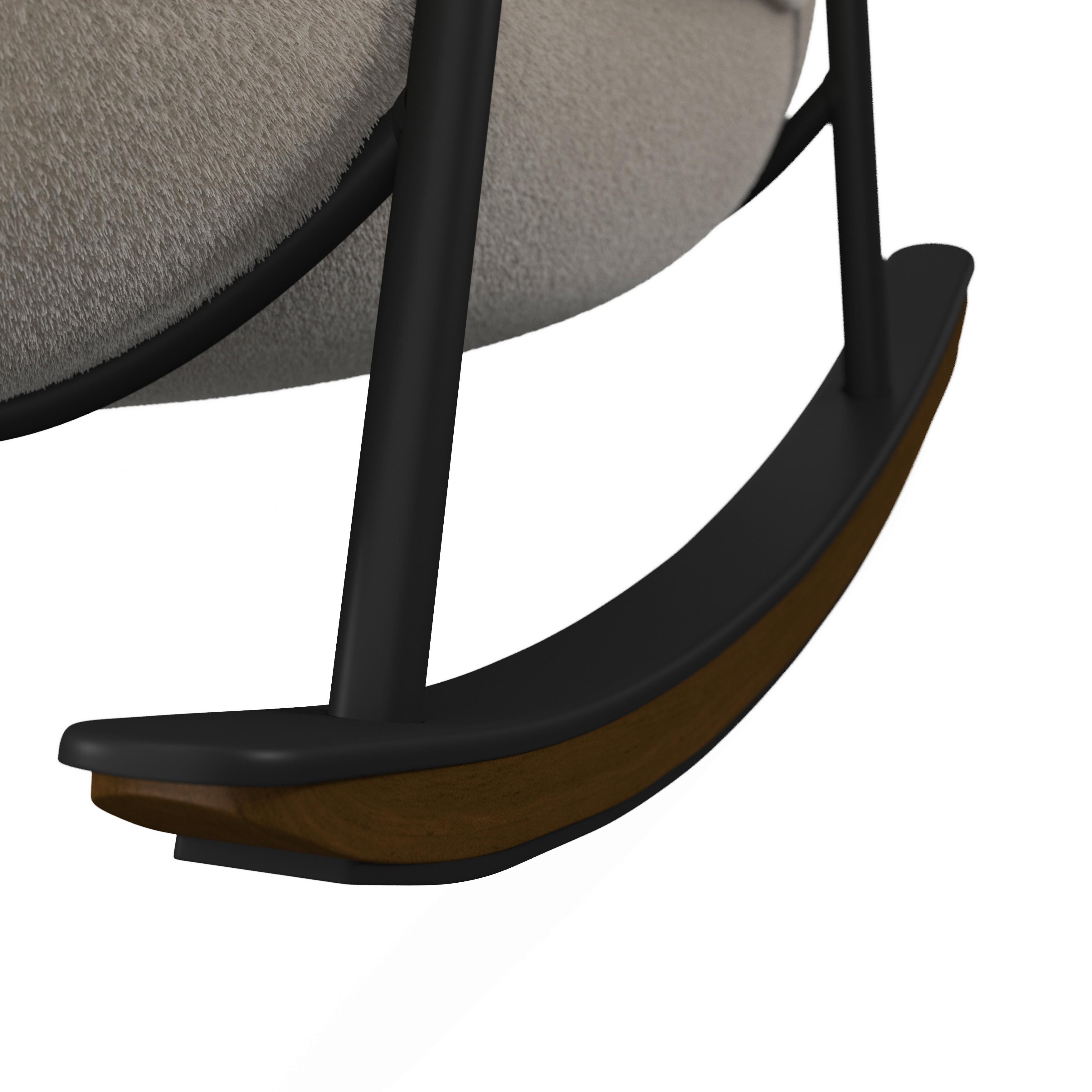 GUNGFÅTÖLJ INES - beige/svart, Modern, metall/trä (89/77/94cm) - Bessagi Home