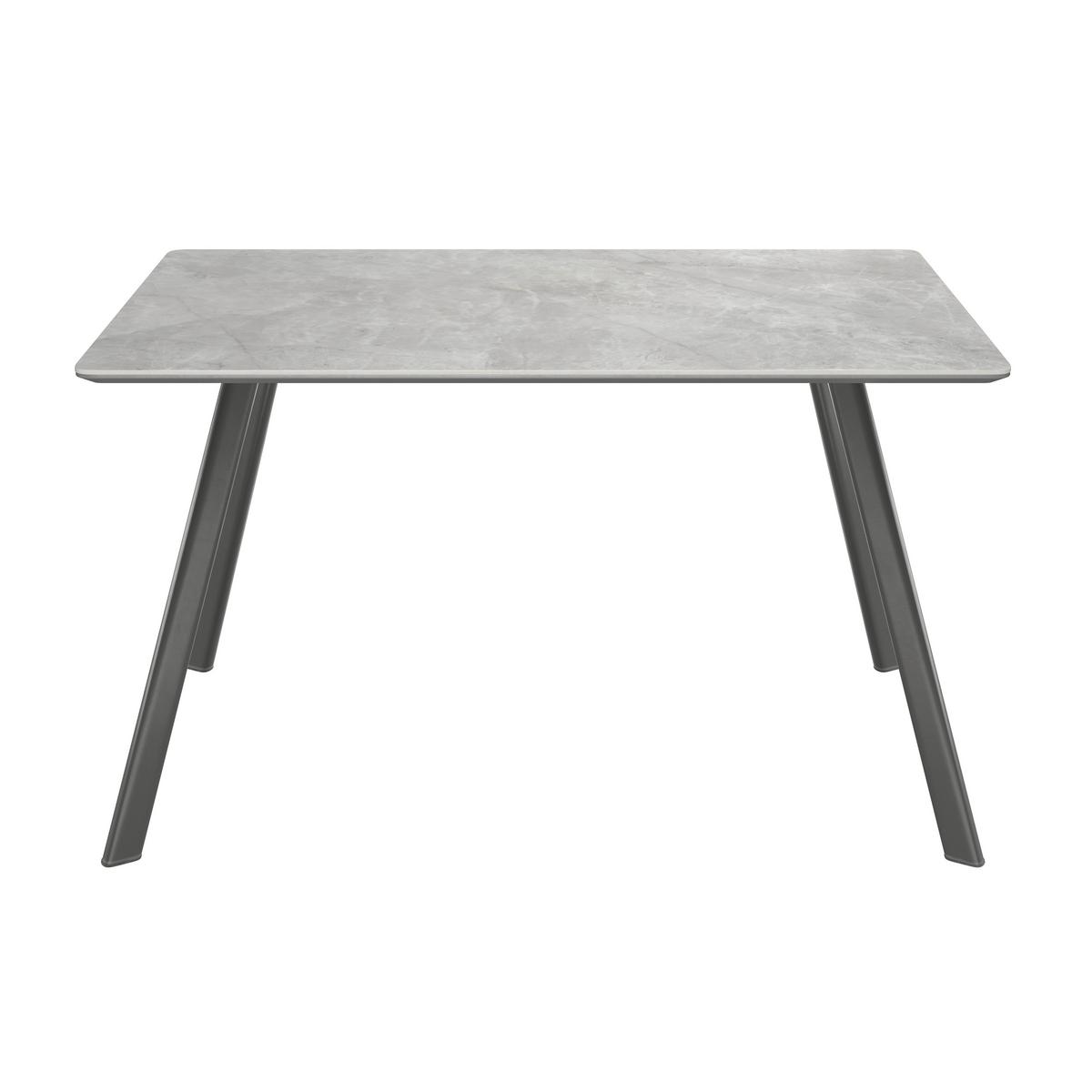 Jedilna Miza George, Črna, Siva, 140x80 - siva/črna, Konvencionalno, kovina/leseni material (140/76/80cm) - Mömax