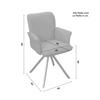 STOL MED ARMSTÖD TESS - grön/svart, Modern, metall/trä (64/90/63cm) - Bessagi Home