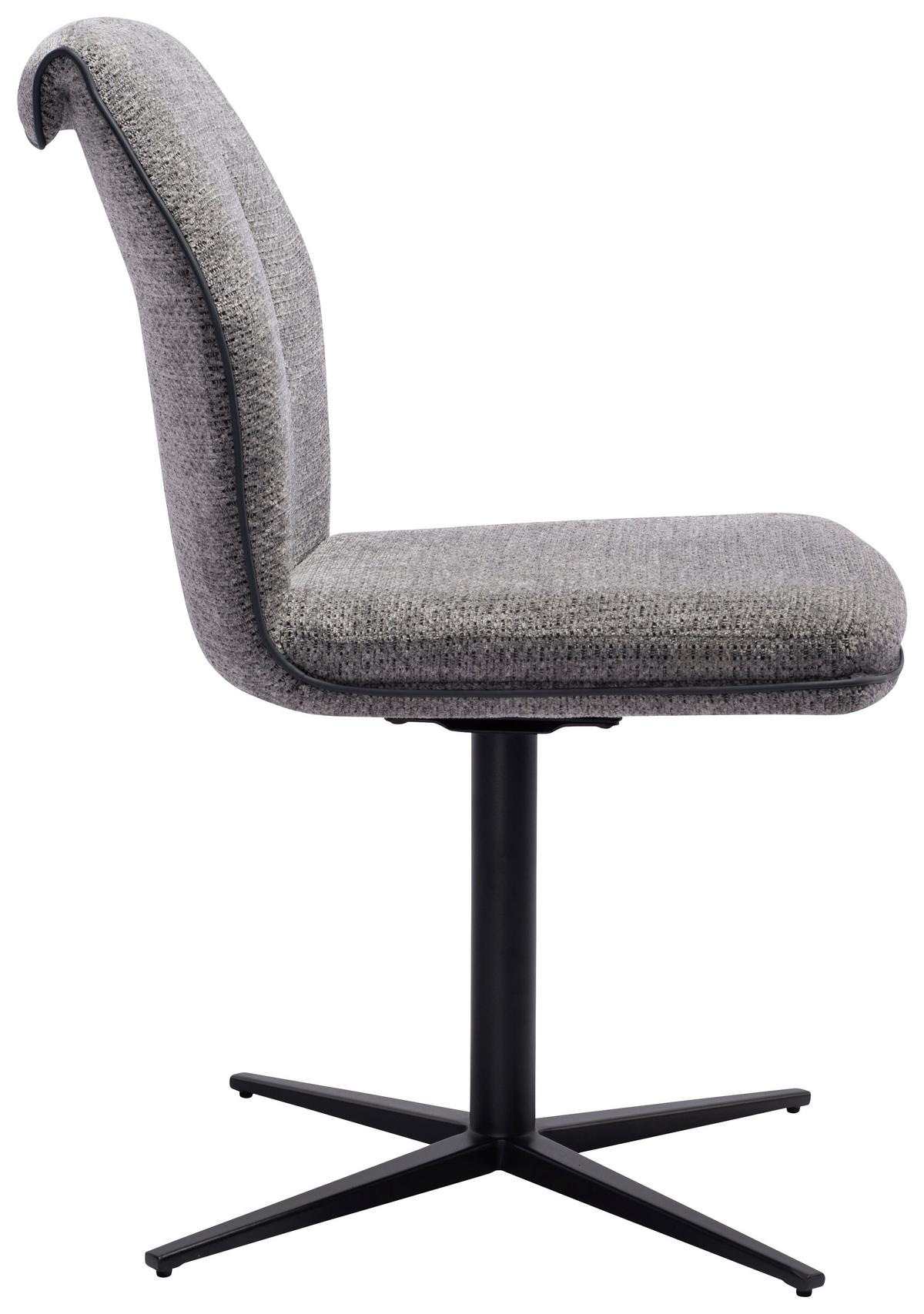 KRZESŁO LILLY - czarny/szary, Design, metal/tkanina (48/88/63cm) - Novel