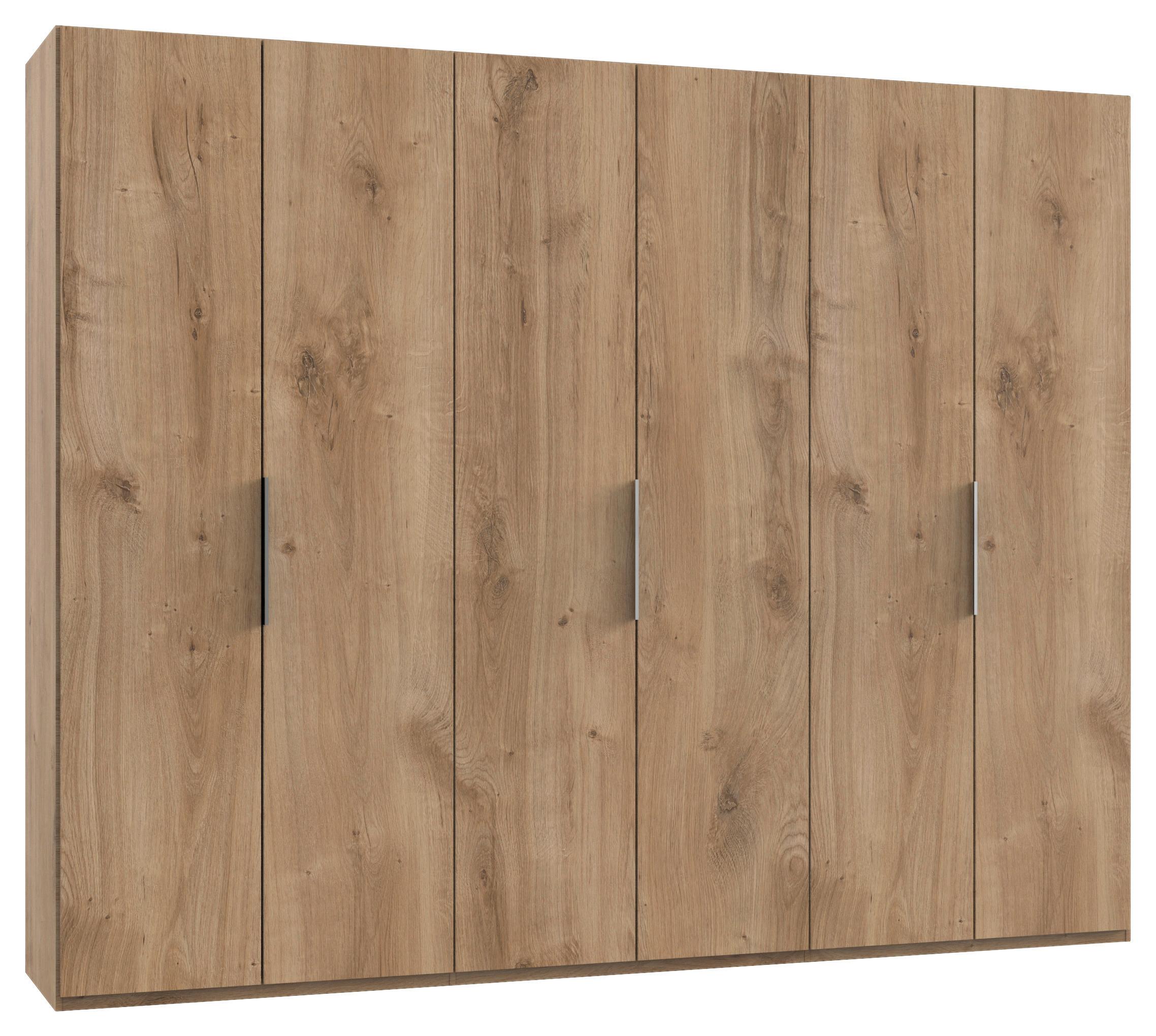Drehtürenschrank Level 36A ca. 300x236x58 cm Eiche Dekor - Chromfarben/Eichefarben, MODERN, Holzwerkstoff (300/236/58cm) - MID.YOU