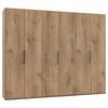 Drehtürenschrank Level 36A ca. 300x236x58 cm Eiche Dekor - Chromfarben/Eichefarben, MODERN, Holzwerkstoff (300/236/58cm) - MID.YOU
