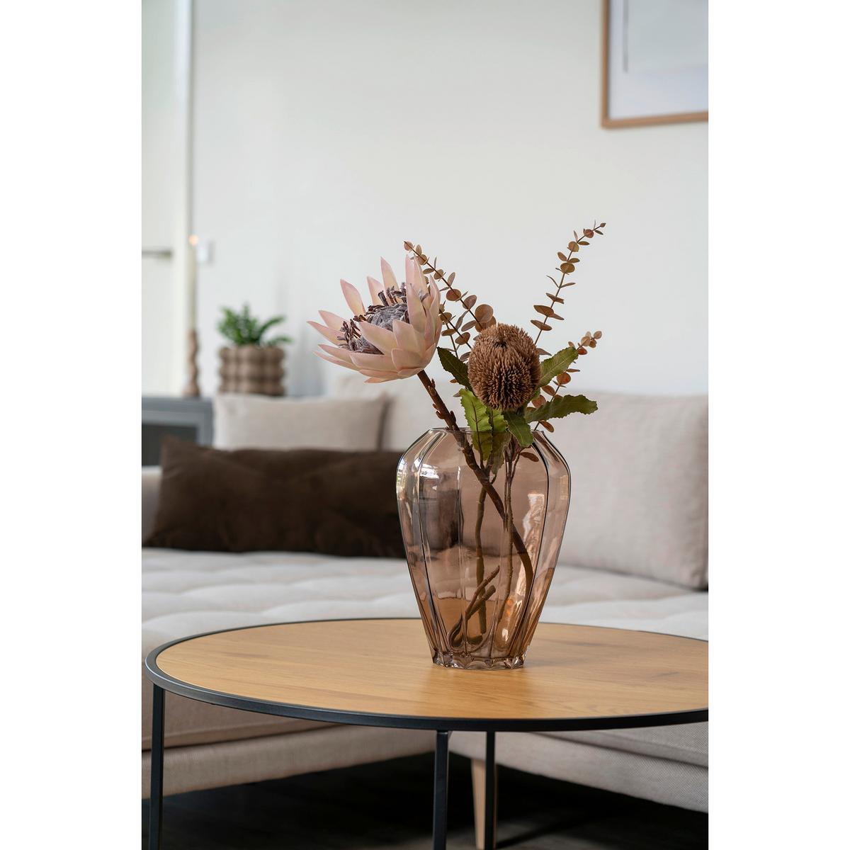Vase Braun - Braun, Design, Glas (22/29/22cm)