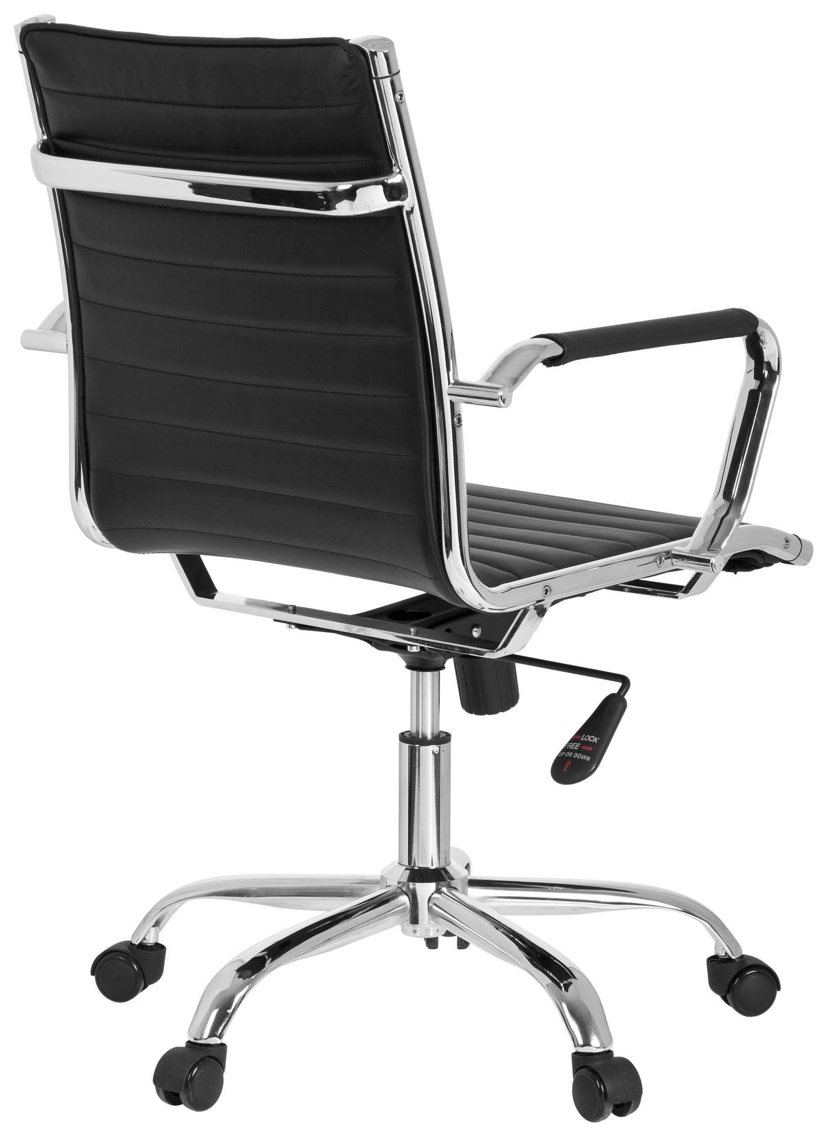 Vrtljiv Stol Vermona 10 Pu, Črna - srebrne barve/črna, Basics, kovina/umetna masa (54/102/43cm) - MID.YOU
