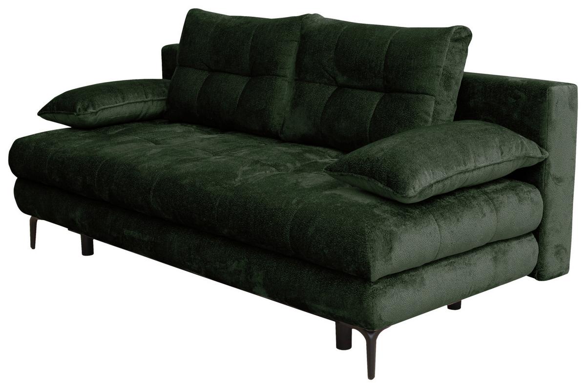 Trosjed Perla - tamno zelena/crna, Konvencionalno, tekstil/metal (203/94/96cm) - Modern Living
