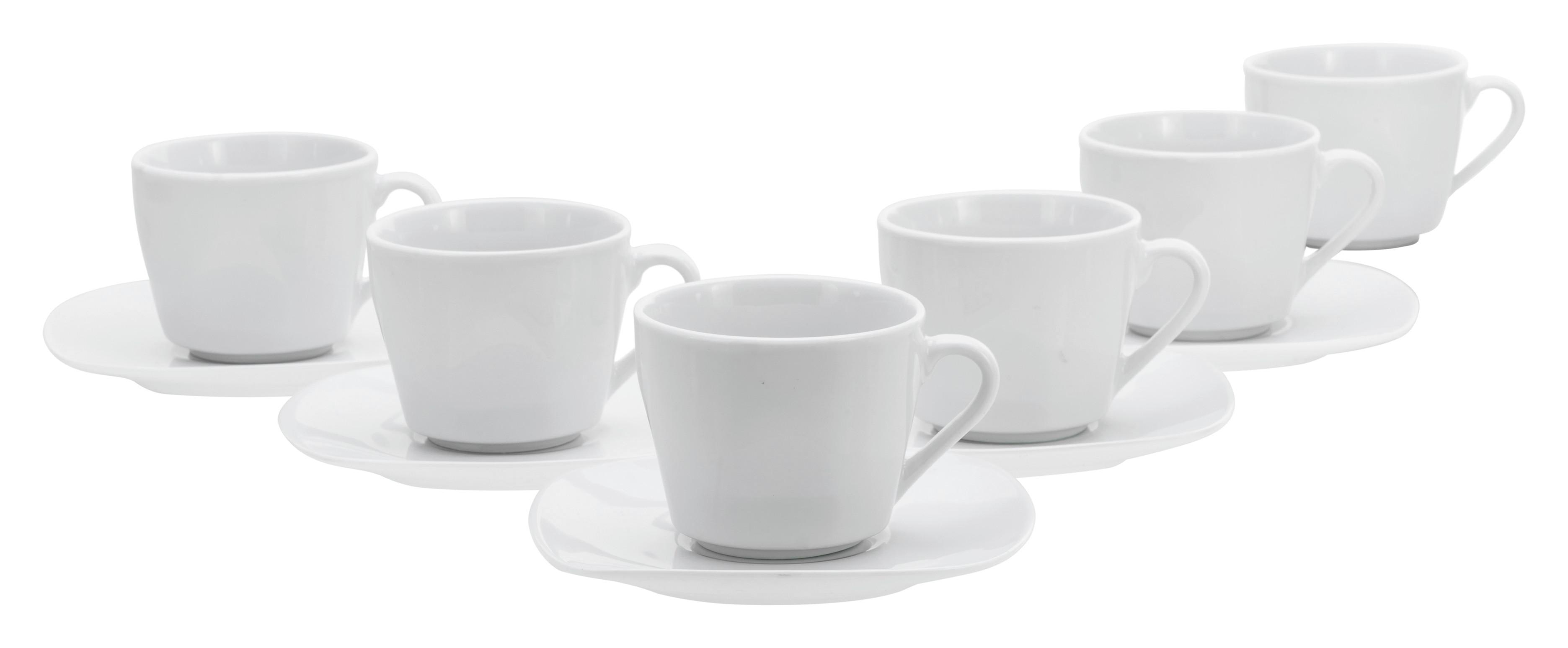Kaffeeservice Weiß, 12-teilig - Weiß, Basics, Keramik - Creatable