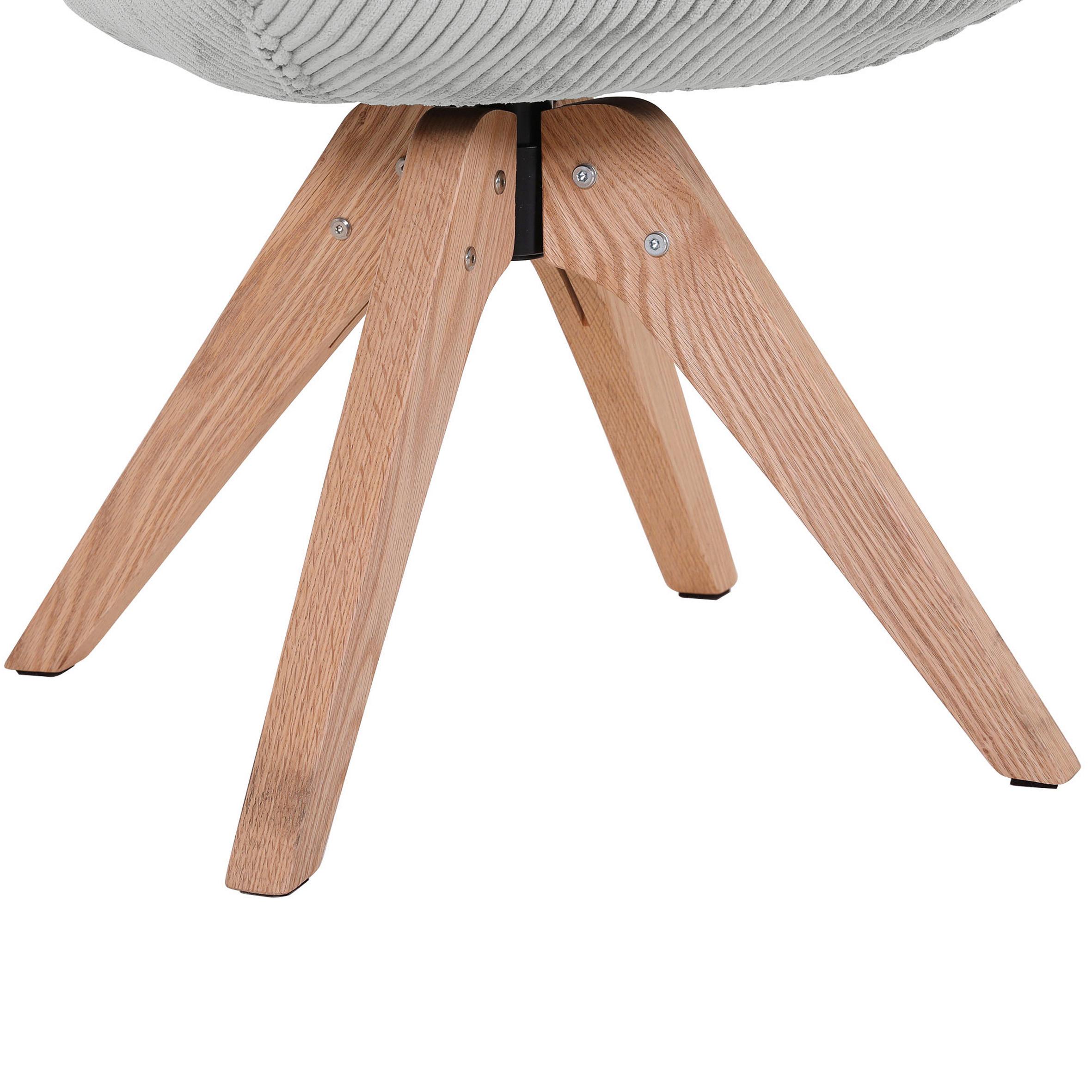 KRZESŁO Z PODŁOKIETNIKAMI EASY - kolor naturalny/jasnoszary, Konventionell, tkanina/drewno (60/83/65cm) - Landscape