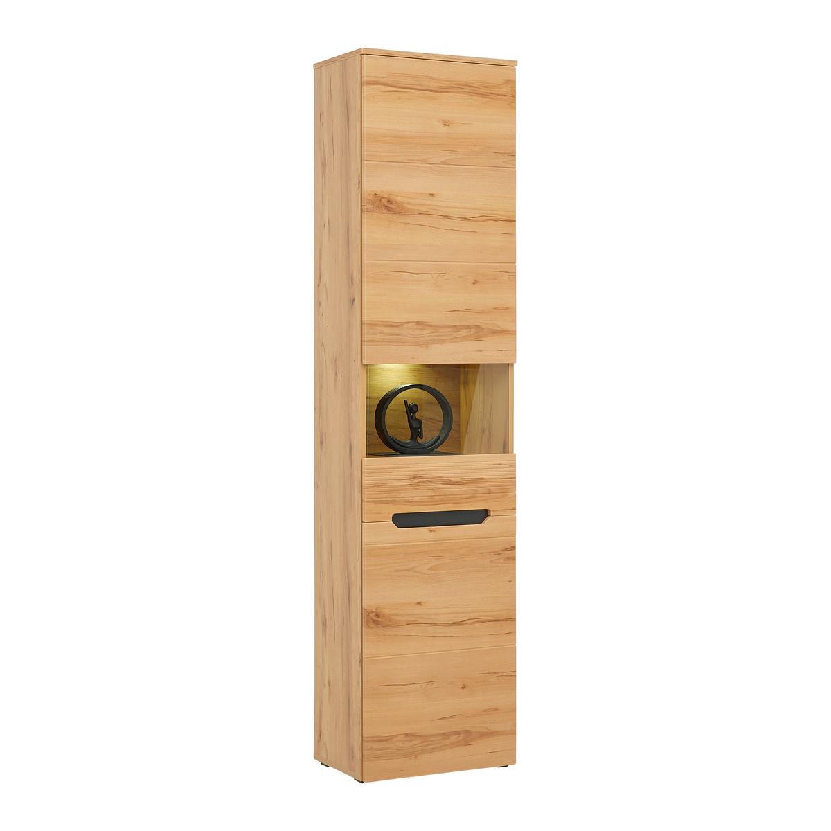 Vitrină ALANA - Modern, sticlă/material pe bază de lemn (46,9/195,4/33cm) - Modern Living