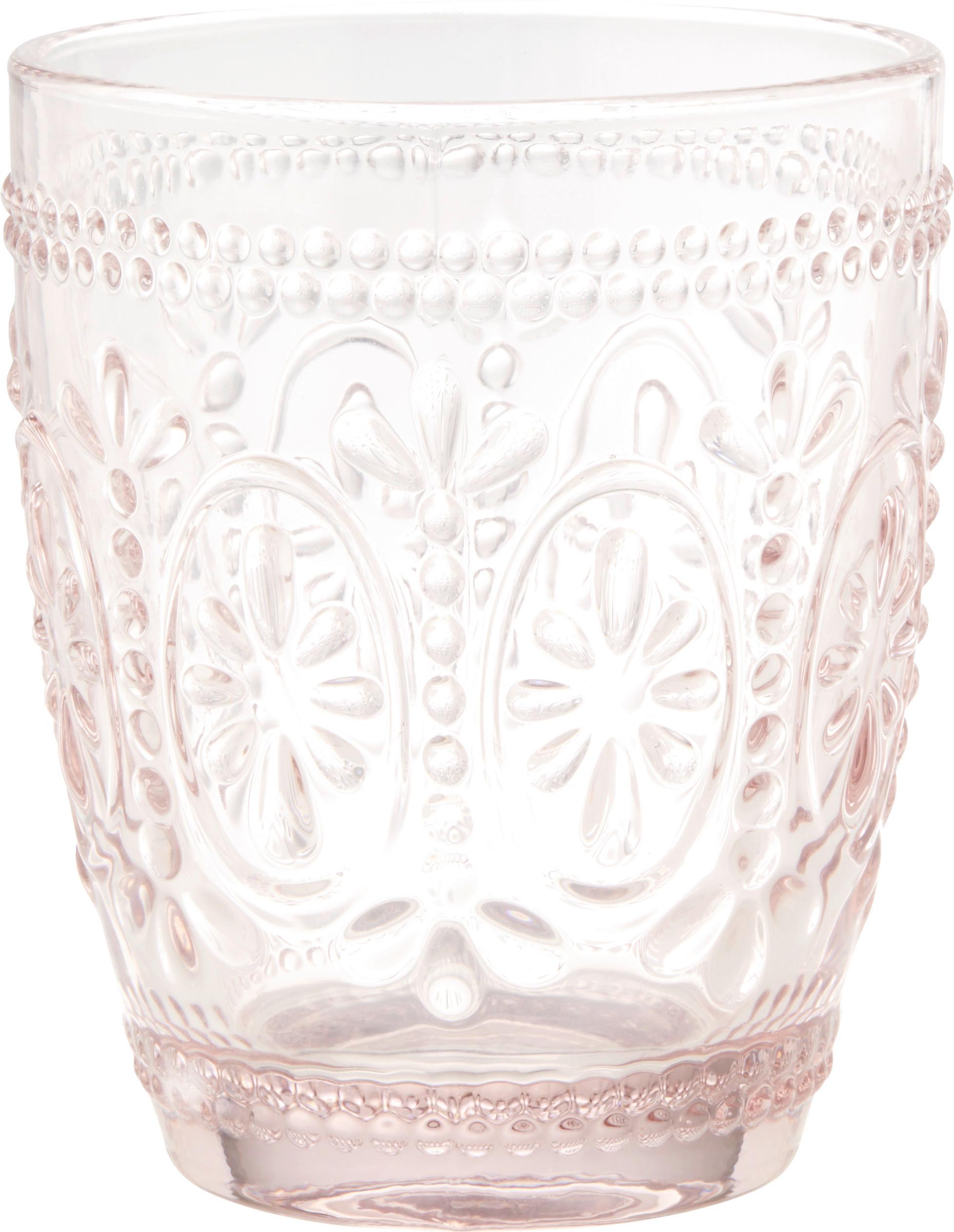 Wasserglas St. Remy ca. 300ml - Rosa, ROMANTIK / LANDHAUS, Glas (8,1/9,8cm) - Modern Living
