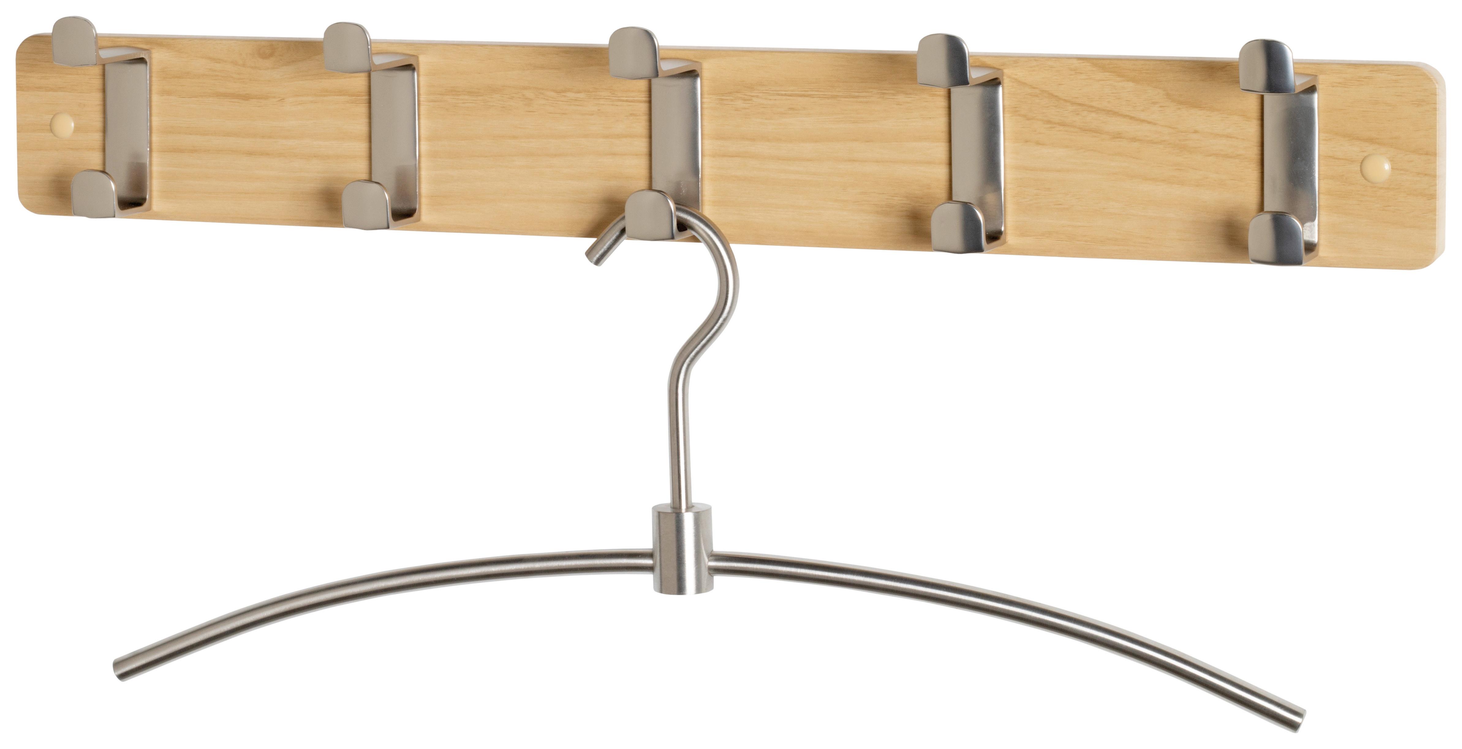 Zidna Vješalica Köln - boje hrasta/boje oplemenjenog čelika, Moderno, drvni materijal/metal (55/7/6cm) - Modern Living