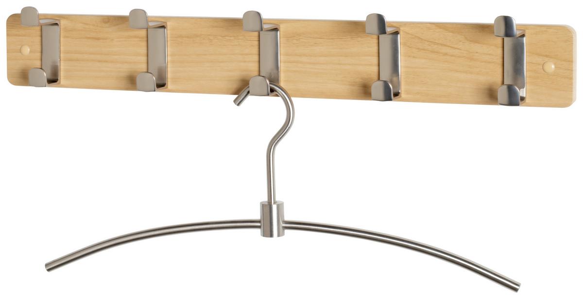 Zidna Vješalica Köln - boje hrasta/boje oplemenjenog čelika, Moderno, drvni materijal/metal (55/7/6cm) - Modern Living