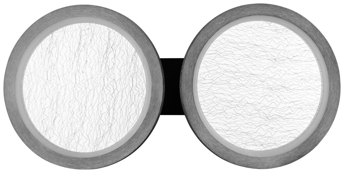 plafonnier LED max. 22,8 Watt - Graphitfarben/Schwarz, Modern, Kunststoff/Metall (51/25/8,1cm) - Modern Living