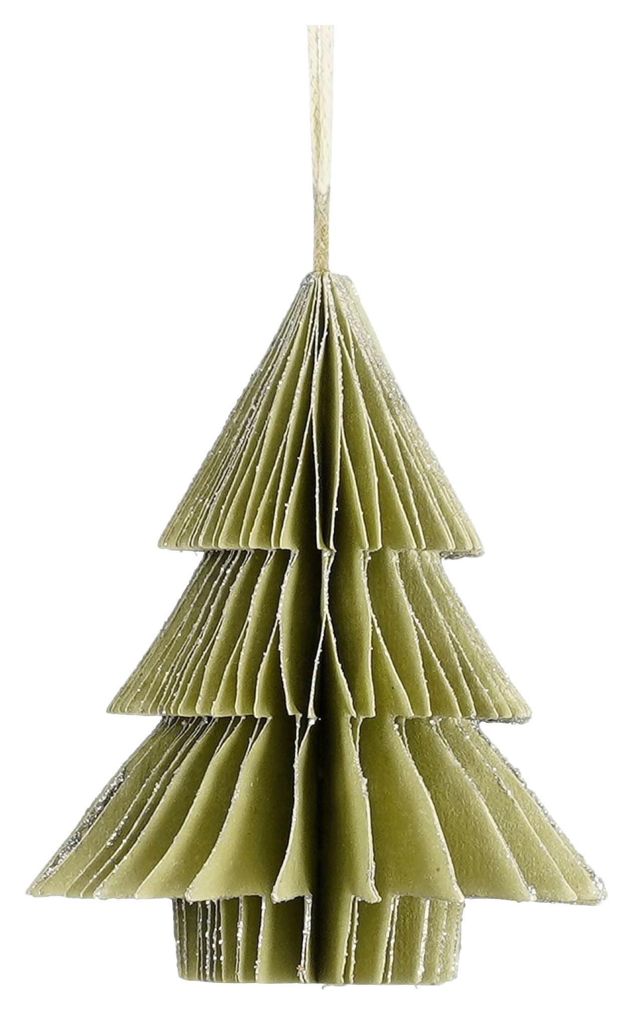 Dekohänger Ornament Hellgrün - Hellgrün, Basics, Papier (9/10cm)