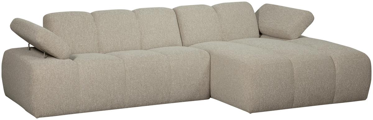 Ecksofa Mojo Beige S: 284x160 cm - Beige/Schwarz, Design, Kunststoff/Textil (284/160cm) - Livetastic