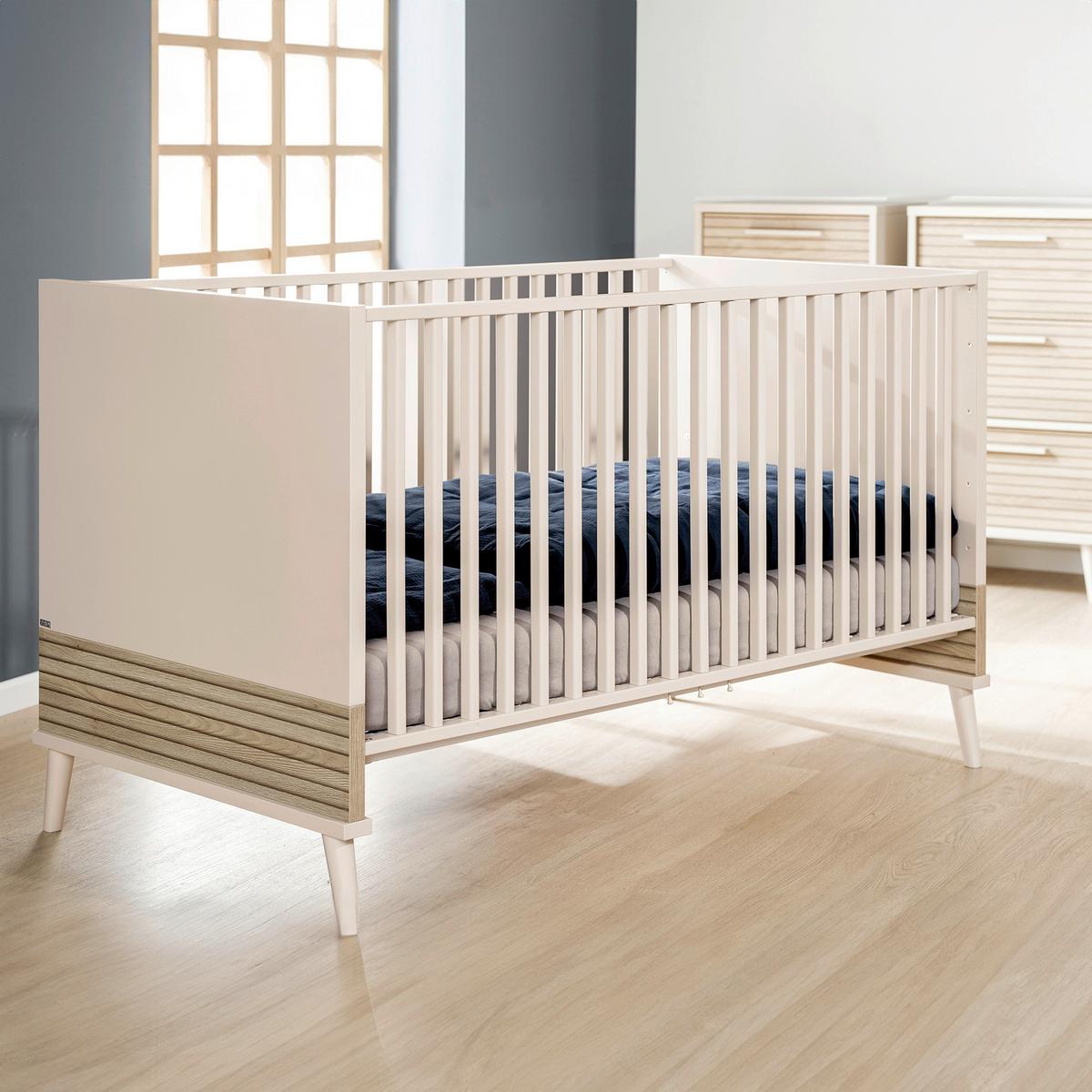 ŁÓŻKO SZCZEBELKOWE EEFJE BABYBETT - beżowy, Basics, materiał drewnopochodny (146,8/76,3/87,6cm) - Paidi