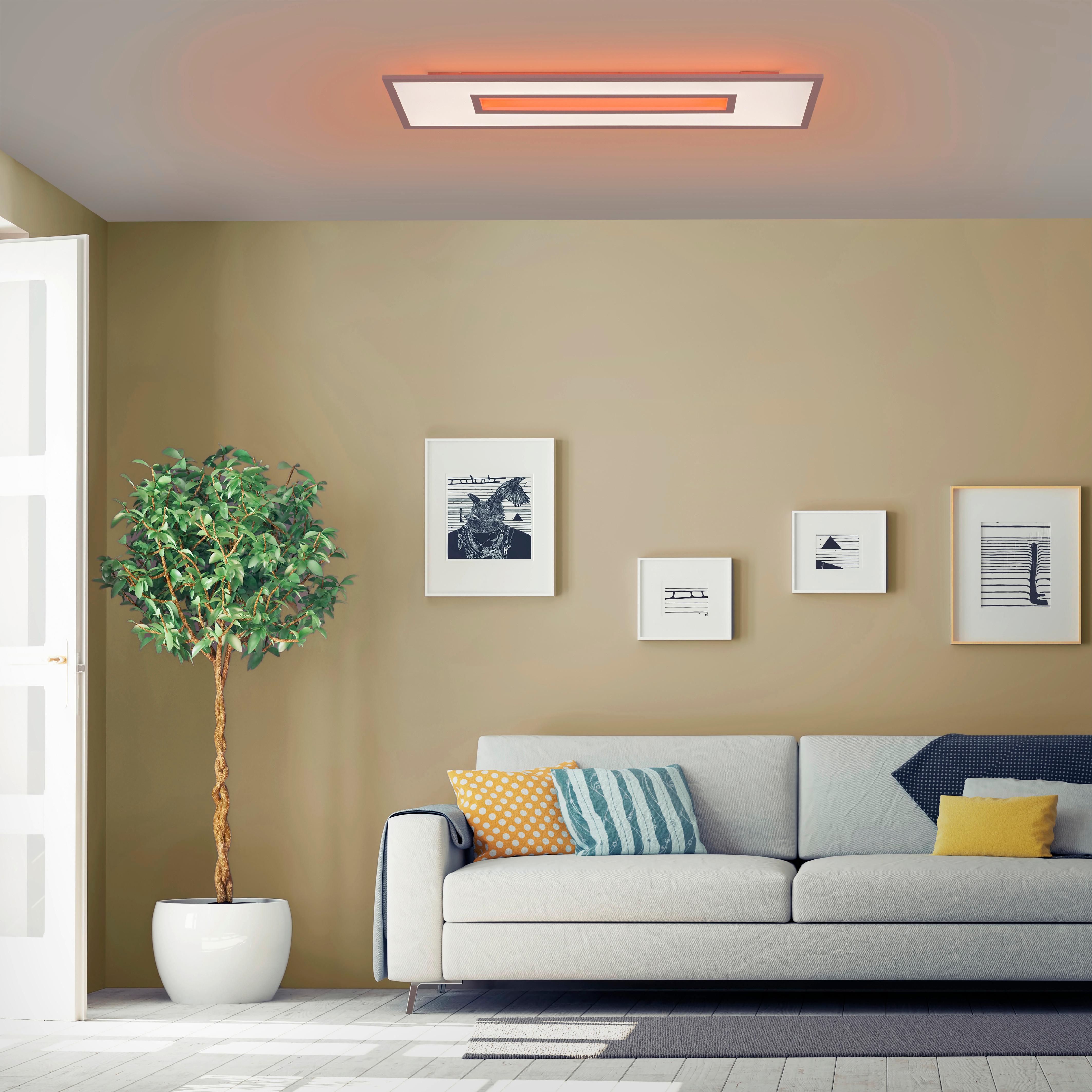 LED-Deckenleuchte 11647-16 max. 34 Watt - Weiß, Design, Metall (100/30/5cm)
