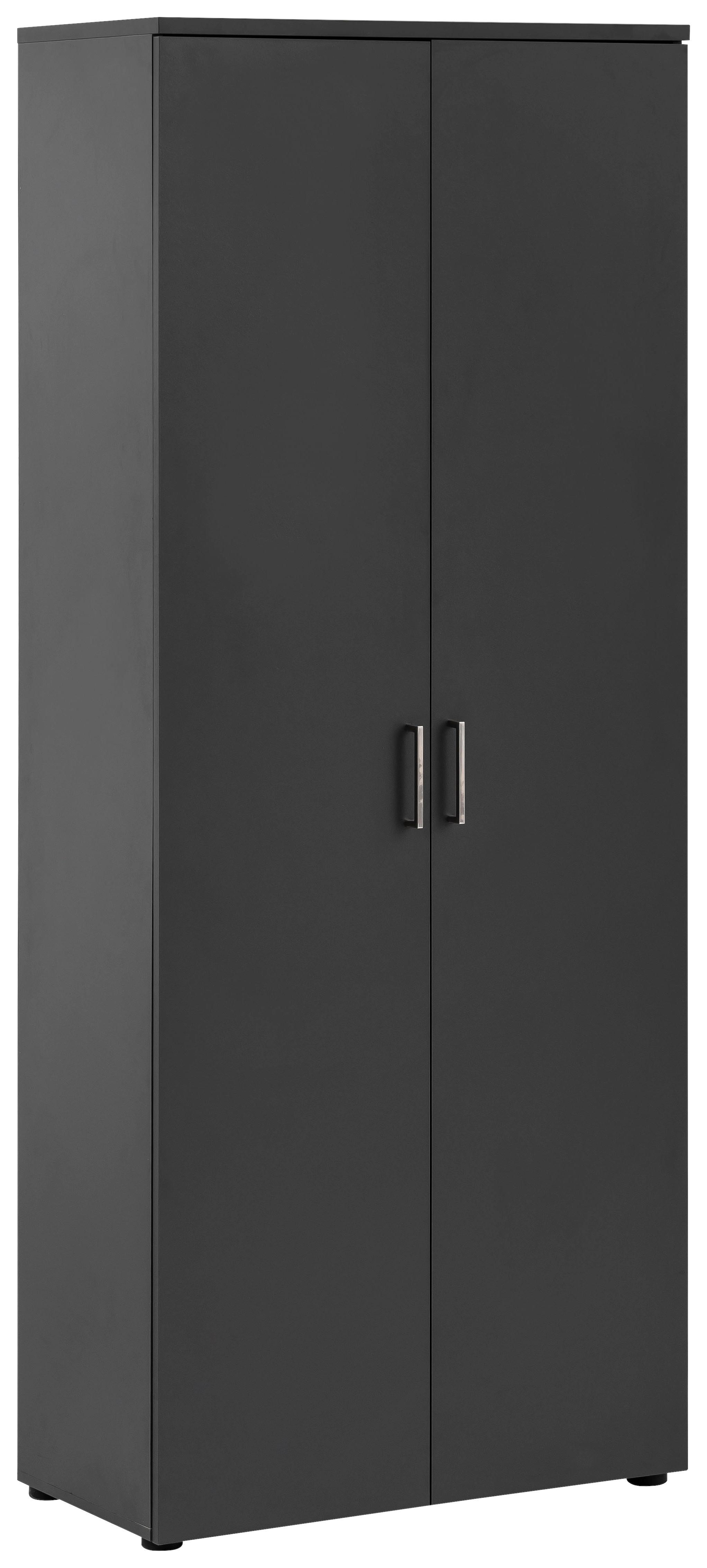 Aktenschrank Set H800T2 Anthrazit ca. 80,2x199,7x41cm - Anthrazit, MODERN, Holzwerkstoff (80,2/199,7/41cm) - MID.YOU