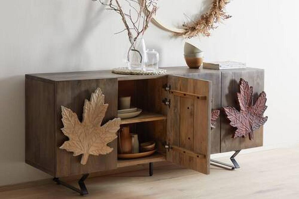 Tálalószekrény Maple - többszínű, Modern, fa/fém (177/75/45cm) - Premium Living