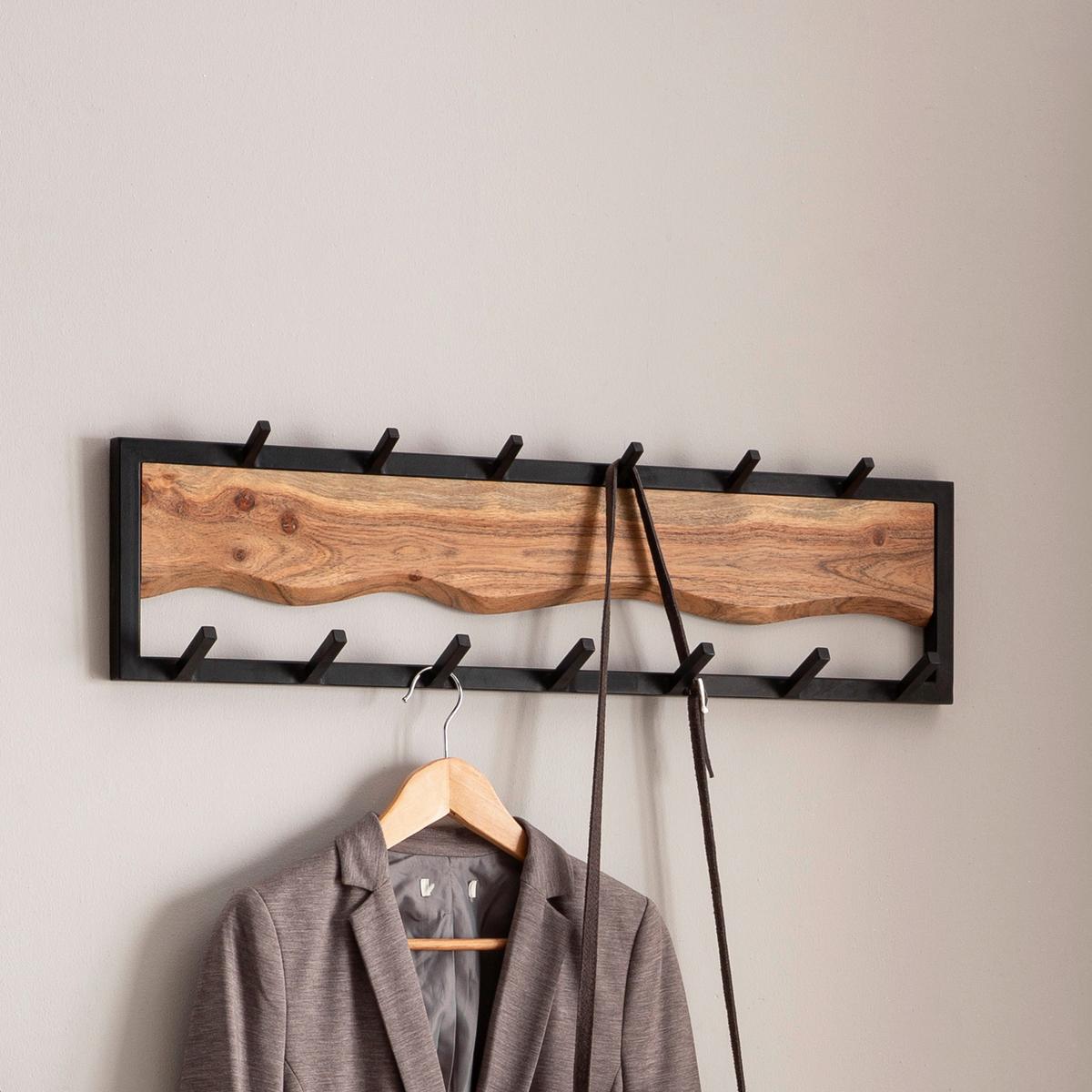 WANDGARDEROBE WL6.769 - Schwarz/Braun, Lifestyle, Holz/Metall (80/20/8cm) - MID.YOU