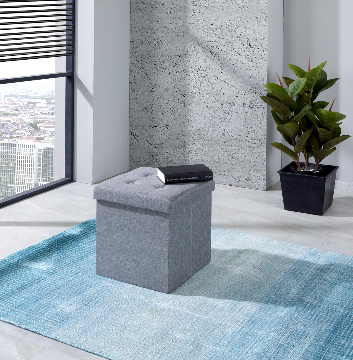 Tabure Franz, Siva - siva, Moderno, tekstil/leseni material (38/38/38cm) - Modern Living