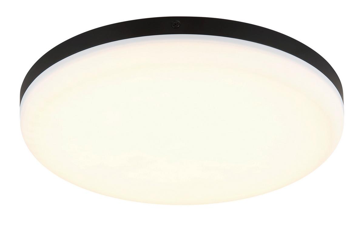 LED-DECKENLEUCHTE 12387-24 MATTHEW - Weiss/Schwarz, Konventionell, Kunststoff (30/5cm) - Globo