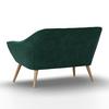 2-SITS SOFFA MONIQUE - grön/naturfärgad, Modern, metall/trä (126/74/76cm) - Bessagi Home