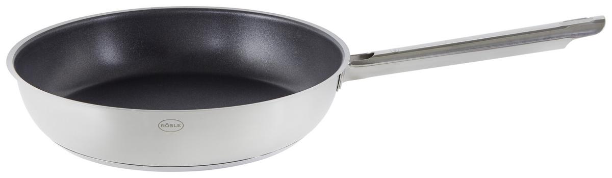 PATELNIA DO SMAŻENIA 13212 RÖSLE - kolor stalowy/czarny, Konventionell, metal (28cm) - Rösle