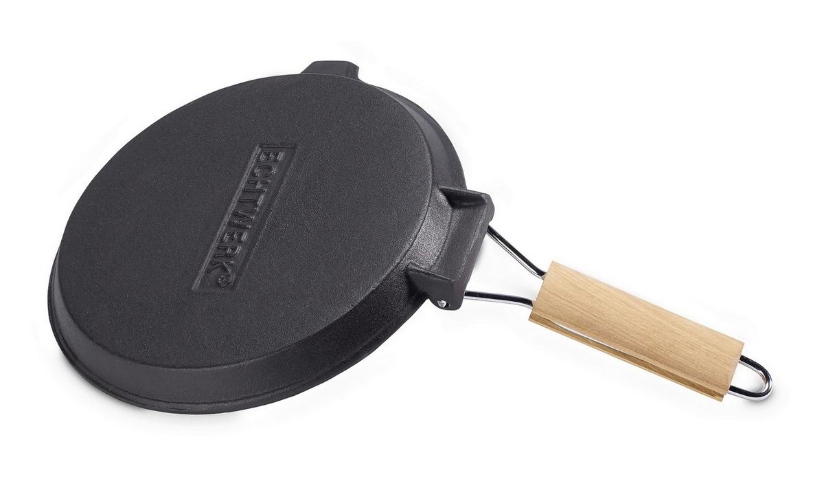 Grillzubehör Echtwerk Grillpfanne-Gusseisen Schwarz - Schwarz, Trend, Metall (23cm) - Echtwerk