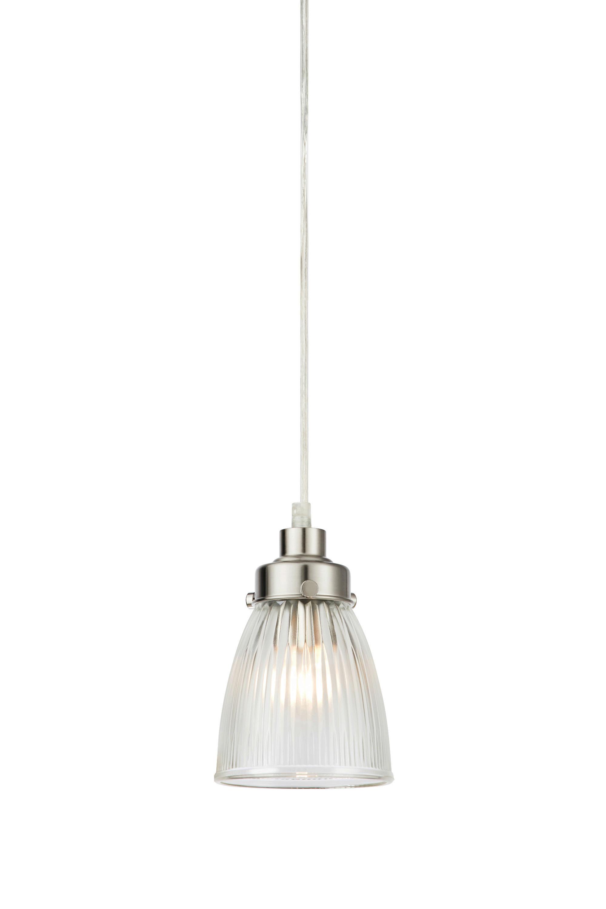 Pendelleuchte Bellis Pendant Weiß/Nickel max. 40 Watt - Weiß/Nickelfarben, Design, Glas/Metall (11/11/18cm) - Markslöjd