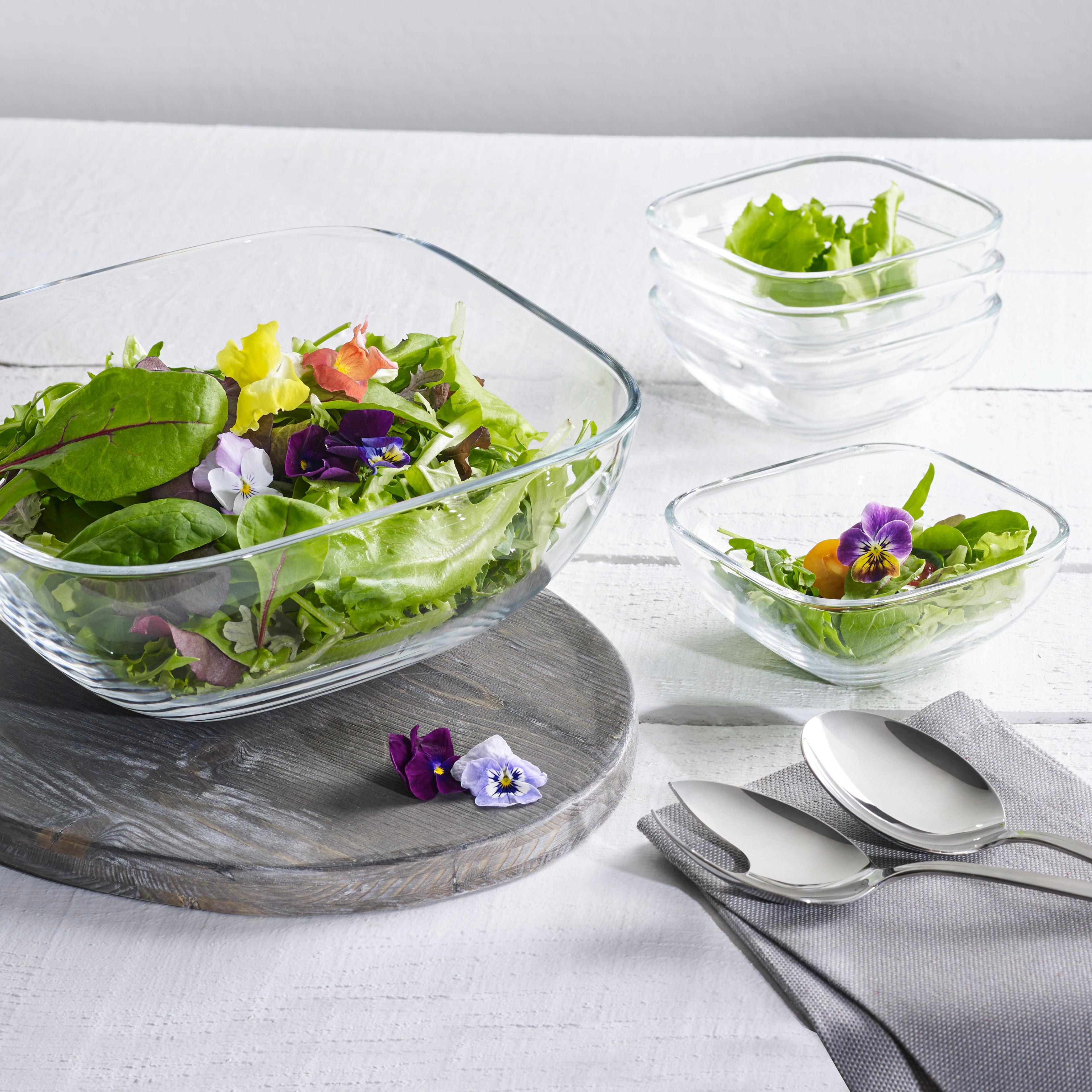 Schüssel aus Kristallglas 5-teilig ''Domino'' - Klar, MODERN, Glas (25/10,5/25cm) - Nachtmann