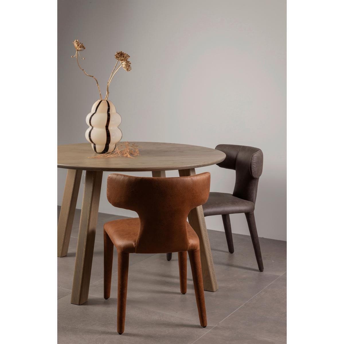 Stuhl-Set Permit Cognac B: 52cm - Cognac, MODERN, Holzwerkstoff/Textil (52/78/53cm) - Livetastic