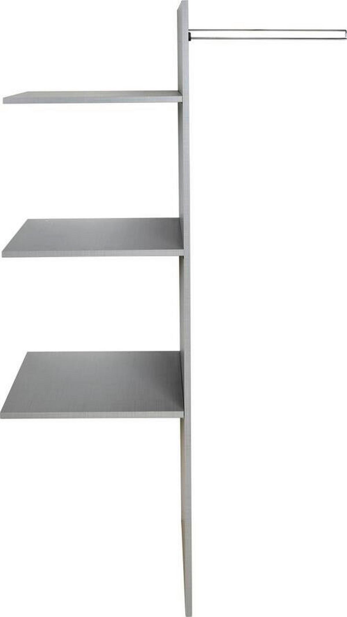 Belső Elosztás Tolóajtós Szekrényhez - szürke, fa (87/147/50cm)