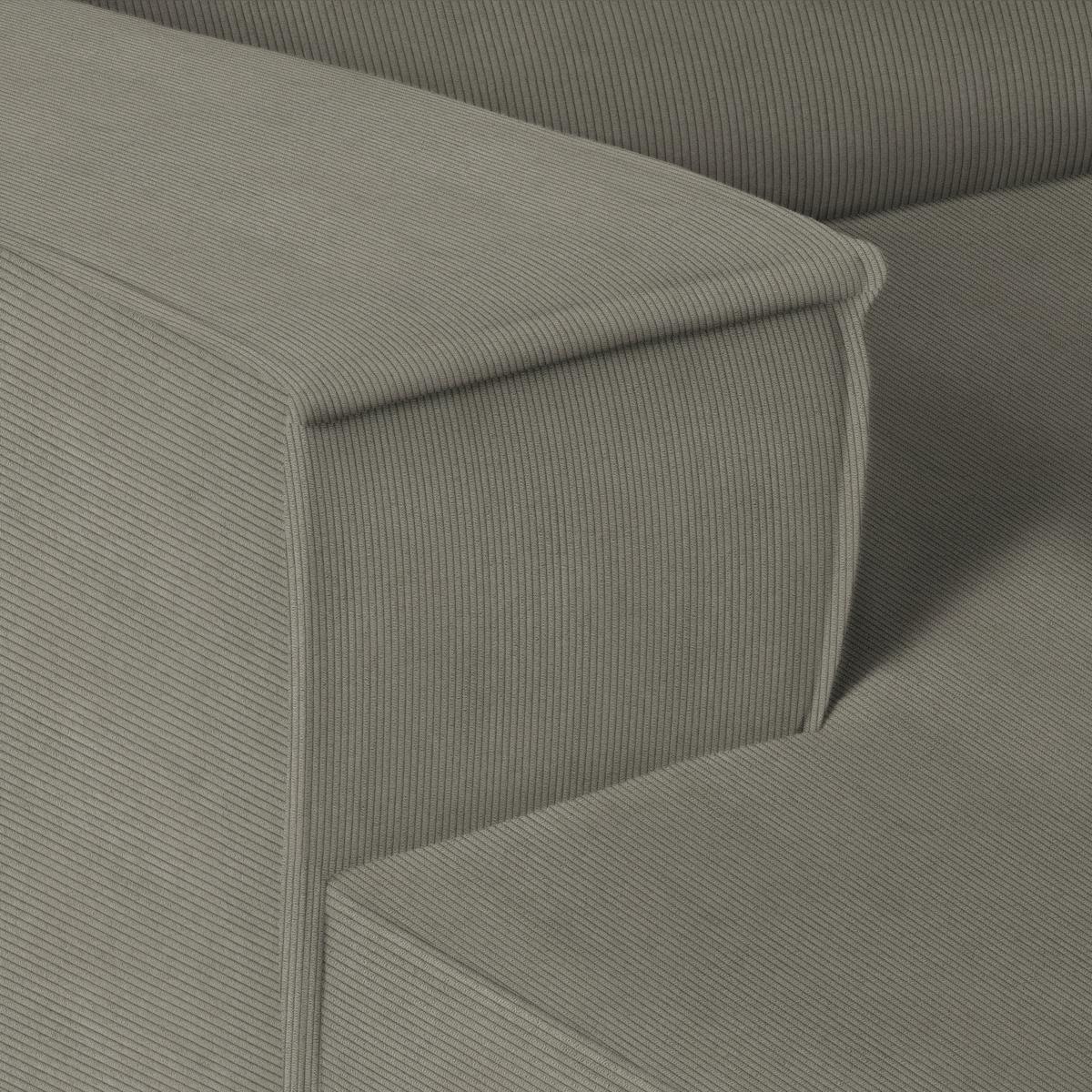 Wohnlandschaft Loft Graubraun - Graubraun/Schwarz, MODERN, Kunststoff/Textil (172/75/265cm) - Mömax