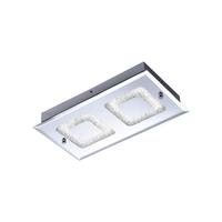 LED-Deckenleuchte Lisa max. 6 Watt - Chromfarben, KONVENTIONELL, Glas/Metall (40/7,5/24cm)
