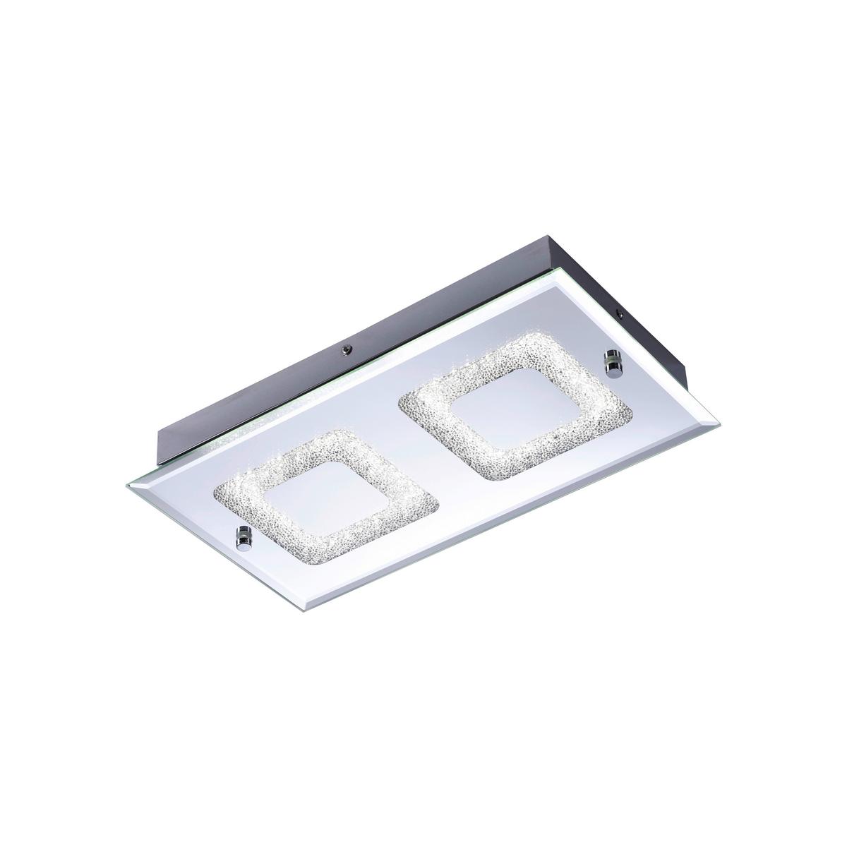 LED-Deckenleuchte Lisa max. 6 Watt - Chromfarben, KONVENTIONELL, Glas/Metall (40/7,5/24cm)