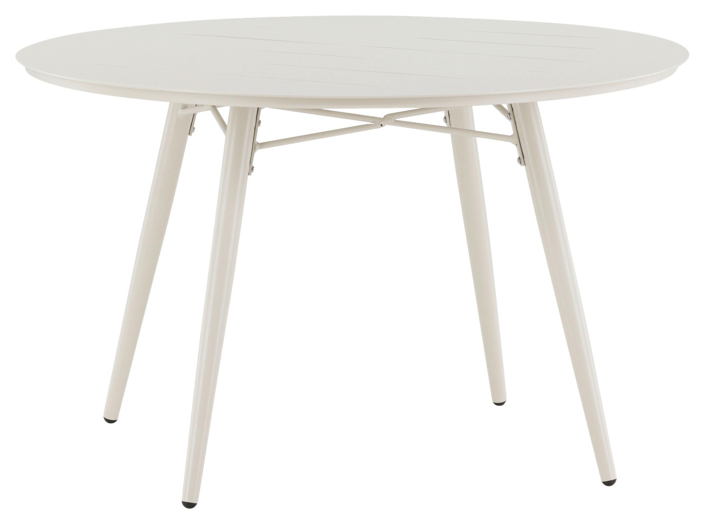 Gartentisch Lina ca. 120x120x75 cm Beige - Beige, KONVENTIONELL, Metall (120/120/75cm) - Gardenson