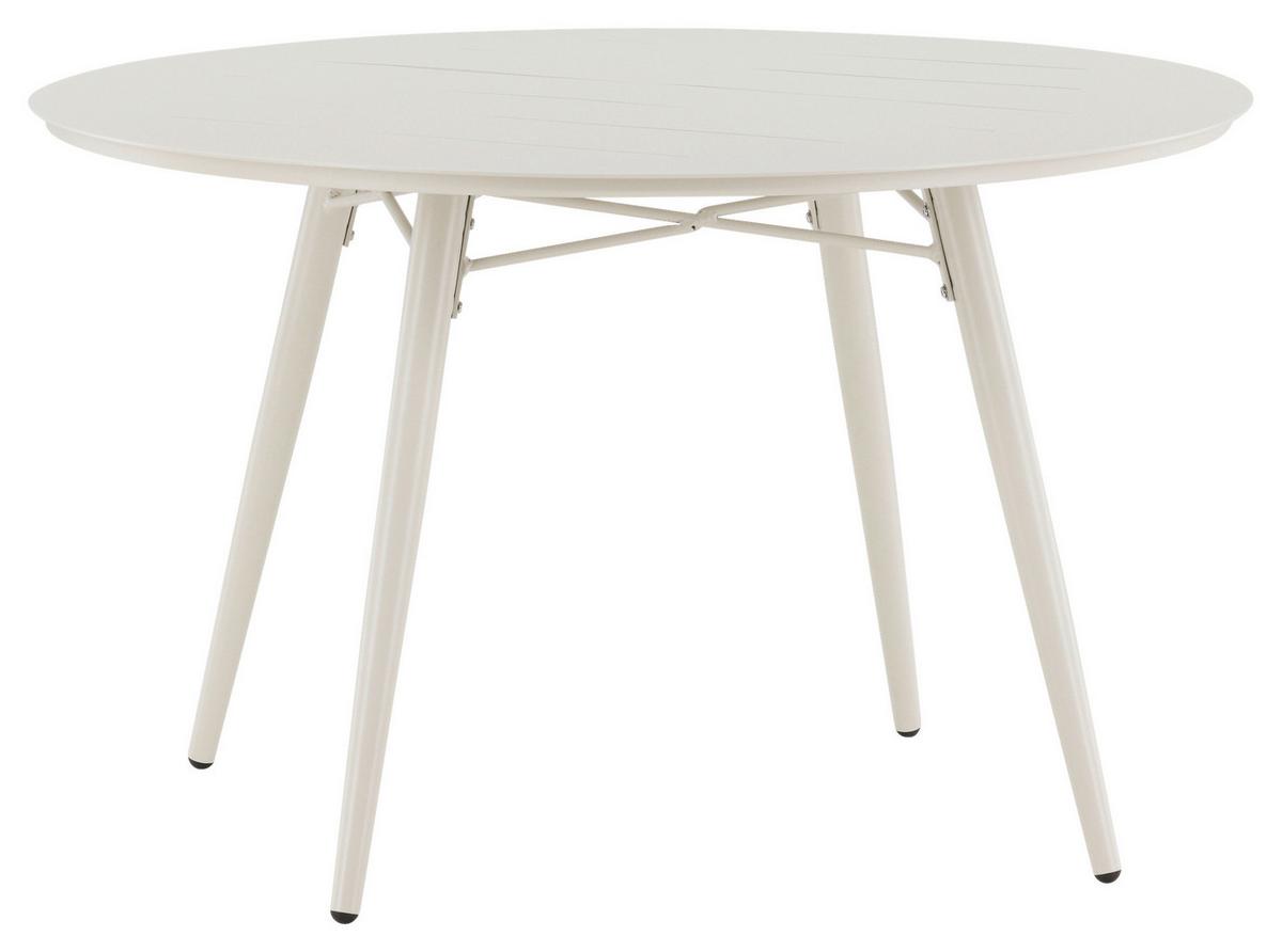 Gartentisch Lina ca. 120x120x75 cm Beige - Beige, KONVENTIONELL, Metall (120/120/75cm) - Gardenson