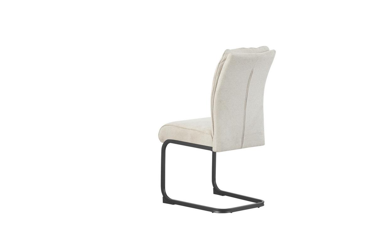 SCHWINGSTUHL-SET FRIEDA - Creme/Schwarz, Modern, Textil/Metall (47/94/61cm) - MID.YOU