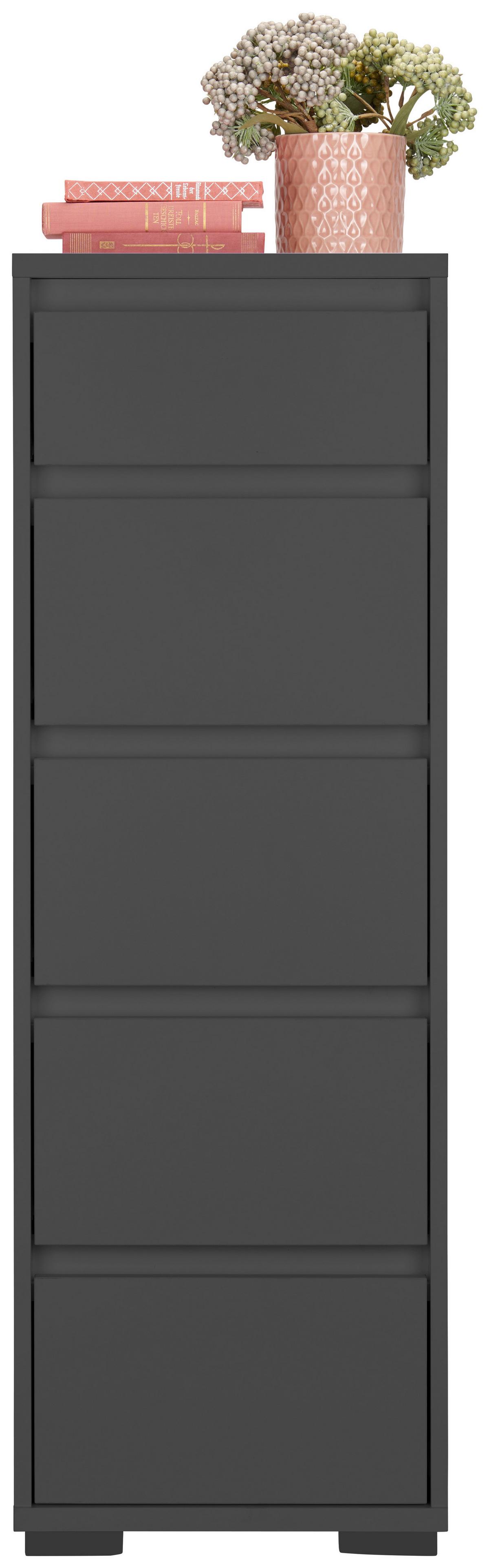 KOMODA LINE - antracytowy, Design, materiał drewnopochodny/tworzywo sztuczne (40,1/120/48cm) - Carryhome