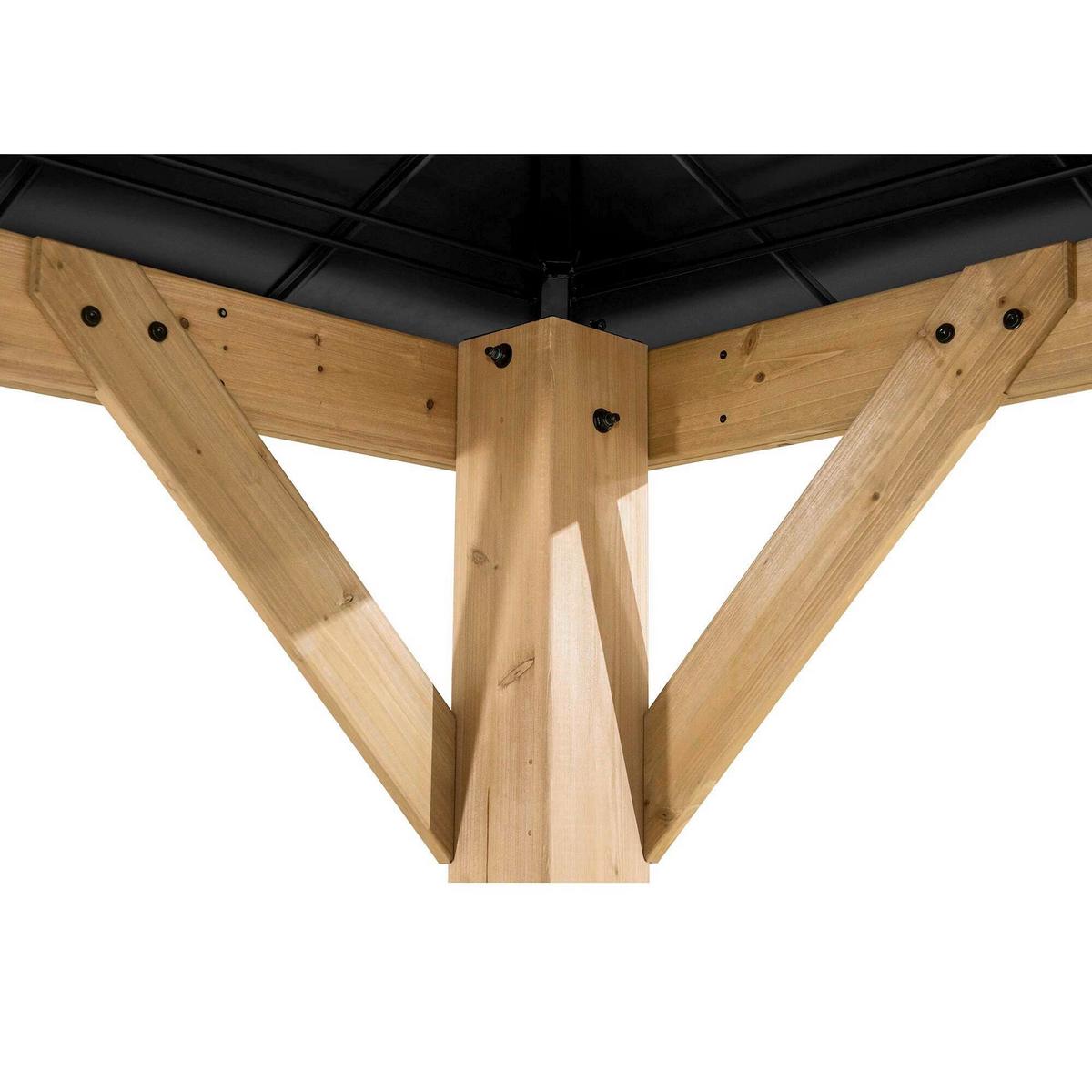 Pavillon Gazebo Anthrazit - Anthrazit, Basics, Kunststoff/Metall (452/393/287cm)