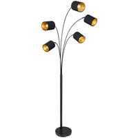 Stoječa Svetilka Ida - zlate barve/črna, Design, kovina/umetna masa (74/70/204cm) - Globo