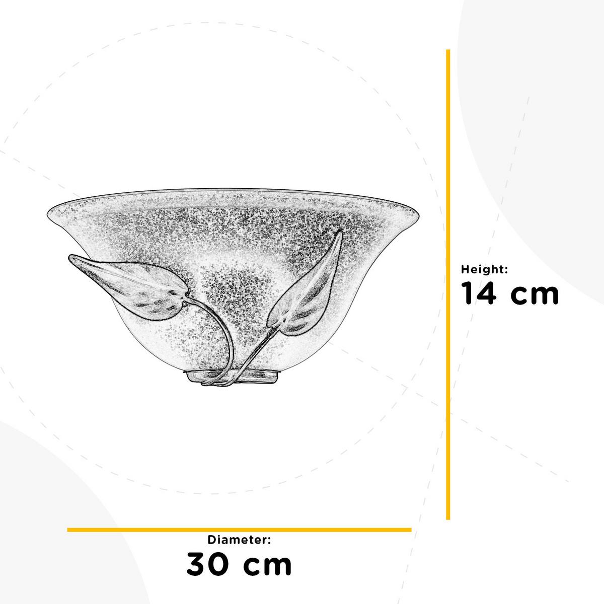KINKIET 4622/AP - biały wysoki połysk/kolor brązu, Konventionell, metal/szkło (30/14/30cm)