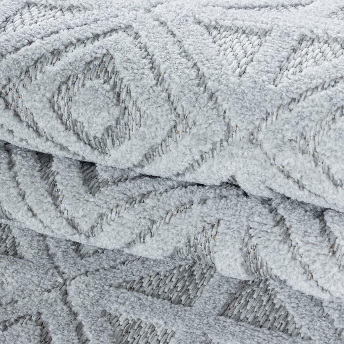 Flachwebeteppich Bahama Grau ca. 140x200cm - Grau, Design, Textil (140/200cm) - Novel