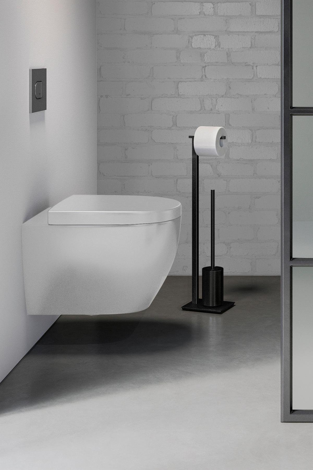 ZESTAW DO WC CARVO - czarny, Basics, metal (15/71,8/18cm) - Zack