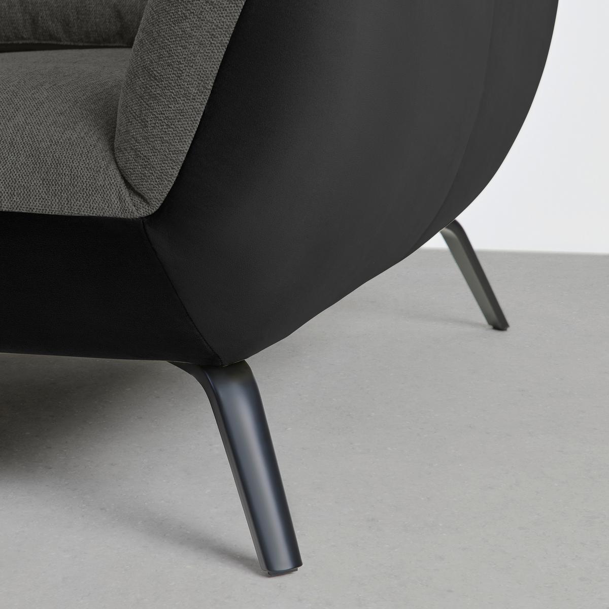 Wohnlandschaft Trendy Anthrazit/Schwarz - Anthrazit/Schwarz, MODERN, Holzwerkstoff/Textil (250/93/310cm) - Premium Living