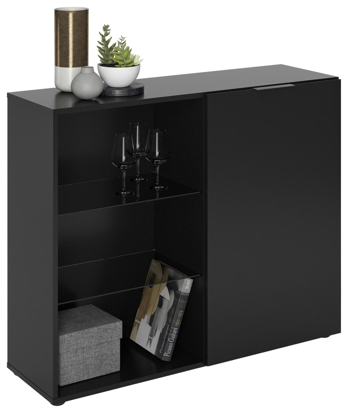 WITRYNA DARK 3 - czarny, Konventionell, materiał drewnopochodny/tworzywo sztuczne (100/81/32cm) - MID.YOU