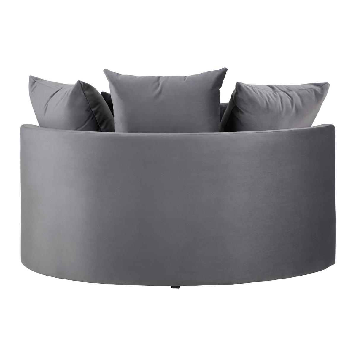 Dvosjed Elena - siva/crna, Moderno, drvo/tekstil (130/65/140cm) - Bessagi Home