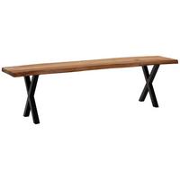 Klop Wl7.300 - črna/barve akacije, Moderno, kovina/les (180/45,5/40cm) - MID.YOU