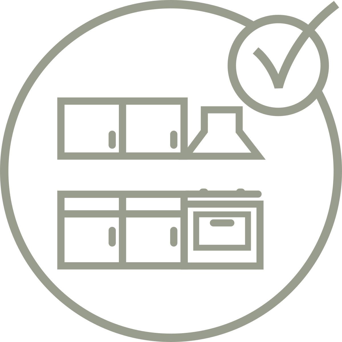 Kuhinjski Blok Lory - črna/bela, Moderno, kovina/leseni material (270/240/60cm) - Mömax